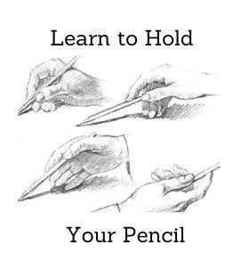 the second basic drawing technique is to learn to hol your pencil
