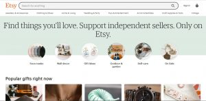 the first best website to sell artwork is Etsy