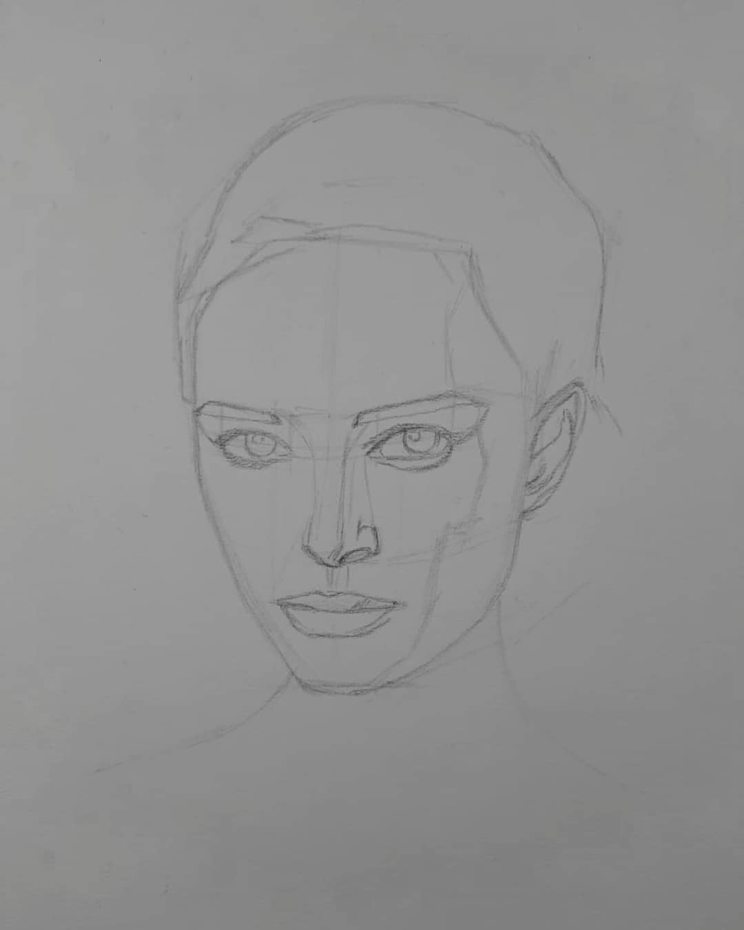 Learn to Draw a Face Step 2